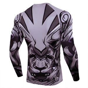 T-shirt de compression MMA personnalisé par sublimation, vêtement de Muay Thai, Rashguard BJJ, haut de grappling pour homme, Rashguard sublimé - Product Image 2