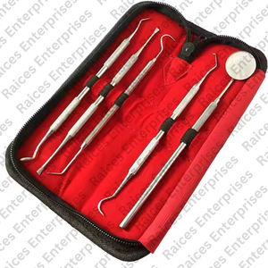 Instrumentos quirúrgicos dentales Kit de examen dental Premium Juego de herramientas de Limpieza de dientes de acero inoxidable Sonda de espejo escalador - Product Image 1