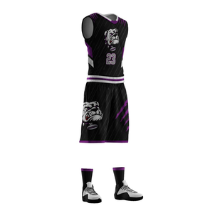 Conjunto de Uniforme de Baloncesto con Logotipo Personalizado, Secado Rápido, Transpirable, Malla, Bordado 3D, Estampado en Relieve, Sin Mangas, Degradado, Informal - Product Image 2