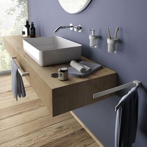 Panarea 35cm bianco opaco porta asciugamani singolo bagno mobile confezione da 1 - Product Image 3