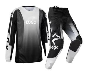 Conjunto de Jersey y Pantalones de Motocross Personalizados, Transpirables, 100% Poliéster, de Secado Rápido, para Ciclismo de Montaña, con Impresión de Logotipo Frontal, Venta al Por Mayor - Product Image 4