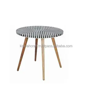 Modern Luxury 2025 Stand Side <b>Table</b> MDF Wooden Bone Inlay <b>Coffee</b> <b>Table</b> Accessory for Bedroom & Living Room Furniture - Product Image 1