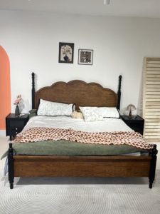 Cama de Plataforma Moderna de Madera Maciza con Tamaño Personalizado Disponible para Muebles de Dormitorio - Product Image 2