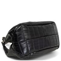 Sacs à main Crocodile en cuir véritable pour femmes, sac à bandoulière de marque de créateur, fourre-tout noir 2022