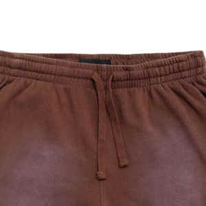 กางเกงขาสั้นลำลองผู้ชายไซส์ใหญ่เข้าเอวซักกลางสีทึบสไตล์ใหม่สำหรับฤดูร้อน - Product Image 5