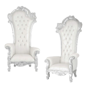 Chaises de trône royal à dossier haut avec couleur blanche élégante bonnes chaises de mariage de qualité pour les meubles d'événement de mariage de banquet à la maison - Product Image 6