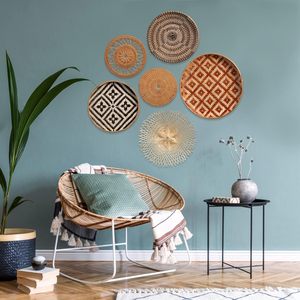 La mejor opción, juego de cestas de pared, algas marinas y decoración de bambú, colgante de pared tejido, decoración Bohemia, variedad de formas, OEM de Vietnam - Product Image 4