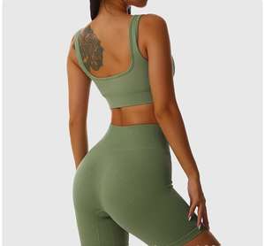 Shorts Casuales de Cintura Alta, Transpirables, de Tela de Poliéster Doble Cepillado, Elásticos en Cuatro Direcciones, de Secado Rápido, con Bolsillos - Product Image 3