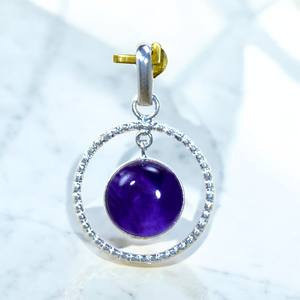Colgantes de Plata de Ley 925 con Amatista, Joyería Fina al por Mayor - Product Image 1