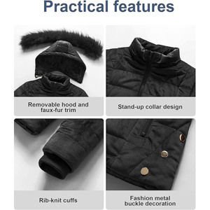 Chaqueta Acolchada Tejida Personalizada para Mujer 2025/2026, Transpirable, de Secado Rápido, Cálida, con Cuello Alto, Frente Liso Teñido, Cremallera, Informal, para Invierno y Aire Libre - Product Image 5