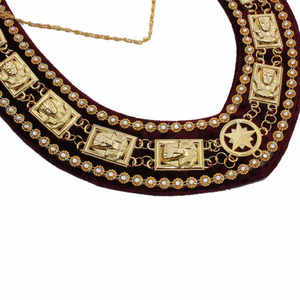 ปลอกคอโซ่เครื่องราชกกุธภัณฑ์อัญมณีเคลือบทอง - Product Image 2