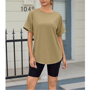 BD femmes mode coupe ample décontracté à manches courtes T-Shirt 100% coton respirant impression personnalisée mode d'été avec Logo décoration - Product Image 1