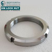 Écrous de blocage KM20 de classe 4 de haute qualité, finition naturelle, usinés CNC, M100X2.0, pour arbre de roulement métrique de précision, autobloquants entièrement