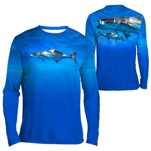 Concevez Votre Propre Vêtement de Sport, Chemise de Pêche en Couleur Unie, Chemise de Pêche à Manches Longues à Séchage Rapide pour Hommes, Protection UV UPF 50+ - Product Image 1