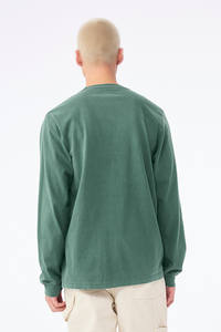 Camiseta Unisex de Manga Larga con Logotipo Personalizado, 100% Algodón Jersey, Verde Liso, Ropa Casual Transpirable de Alta Calidad, Marca Privada OEM - Product Image 2