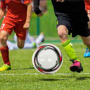 Ballon de football en PVC pour adulte avec logo personnalisé match officiel taille 5 cousu à la machine pour l'entraînement en PU/ PVC - Product Image 4