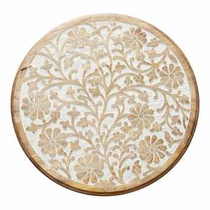 Ensemble de plateaux de service rectangulaires en bois avec poignées, style rustique de ferme, plateau de petit-déjeuner, plateaux emboîtables en acacia, décoratifs - Product Image 2