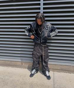 Sweat à Capuche Personnalisé avec Applique pour Homme Délavé à l'Acide Surdimensionné en Coton Éponge Française Épaule Tombante Vintage Sweat à Capuche Zip up 480gsm - Product Image 6