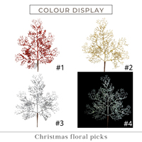 Arbre de Noël Branche de paillettes décoratives Picks floraux Décorations de Noël