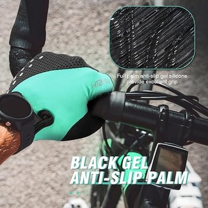 Gants de cyclisme personnalisés pour hommes pour l'été Respirant Tissu extensible dans les quatre sens Gants de vélo de montagne en maille à carreaux dans le dos - Product Image 5