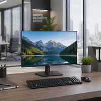 Monitor LED OEM al por Mayor de 27 Pulgadas, Delgado, sin Marco, 16:9, Montaje VESA, HDMI, VGA, Pantalla con Protección Ocular para Oficina, Escuela, Estación de Trabajo