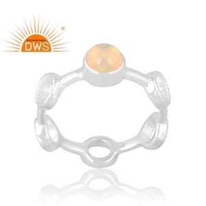Hot Design 925 Sterling <b>Silver</b> Natural Ethiopian <b>Opal</b> Gemstone <b>Ring</b> Custom Design Jewelry For Women Gift For Her - Product Image 1