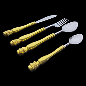 El juego de cubiertos hechos a mano más vendido para el almuerzo y la cena de boda, juego de cubiertos Premium hechos de acero y latón por el fabricante indio - Product Image 4