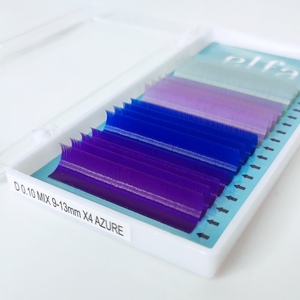 ขนตาสำหรับต่อขนตาสีชมพูสีน้ำเงินสีดำสีขาวสีเขียวสีแดง - Product Image 4