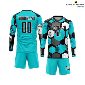 Camiseta de Fútbol Sublimada Personalizada en Azul Claro y Azul Marino, Ropa Deportiva de Moda para Equipos de Club - Product Image 4