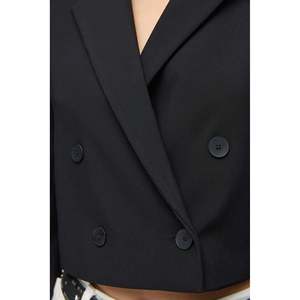 Cross-<b>Buttoned</b> Short Crop <b>Blazer</b> 100% Polyester - Product Image 4