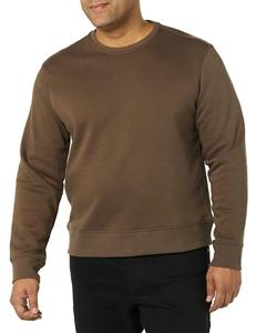 เสื้อสเวตเตอร์แขนยาวแบบเรียบสำหรับผู้ใหญ่ผ้าคอตตอนธรรมดาผสมคอลูกเรือหนักแบบพรีเมี่ยมเสื้อ RRI-MSS-26ขนาดพิเศษ - Product Image 5