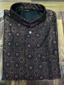 <b>Mens</b> Manyavar Style Sequence Work Designer Kurta Payjama in Wholesale Price Hot Selling Indian Traditional Kurta Payjama <b>for</b> Eid - Product Image 5