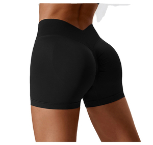 Shorts de Yoga de Cintura Alta sin Costuras para Mujer, con Logotipo Personalizado, para Fitness, Entrenamiento, Nvgtn, 87% Nailon, 13% Elastano - Product Image 3