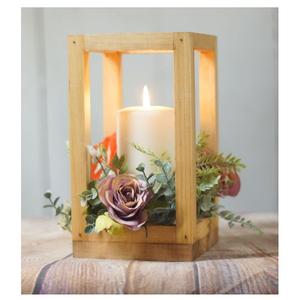 Candelabros de farol de madera para decoración del hogar baratos para Navidad y bodas Centros de mesa de Navidad - Product Image 3