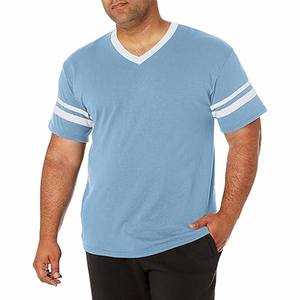 Camiseta Deportiva con Estampado Gráfico a Rayas Raglán, Corte Regular, para Entrenamiento, Casual, Fútbol, Ropa Deportiva, Jersey de Béisbol, Subida por Dress Sports - Product Image 1