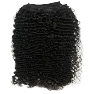 Cuticle aligned virgin hair bundles human hair extension smooth and soft hair clip in DHL FEDEX