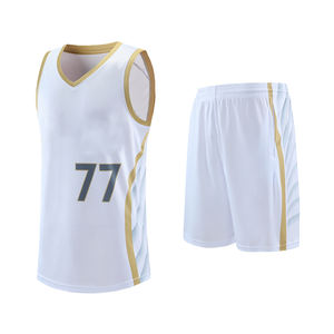 Uniforme de basket-ball sans manches à couverture complète grande taille personnalisé sublimation tissu doux en tricot 100% polyester pour l'entraînement respirant - Product Image 3