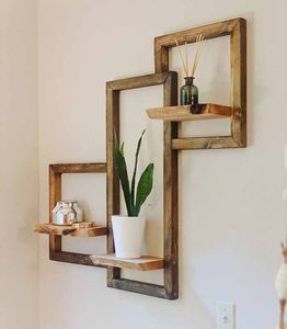 Artisanat pot de fleurs en bois souhaitant bien jardinière arrière-cour décor de jardin créatif jardinières en bois écorce pots de fleurs jardin - Product Image 1