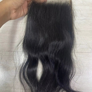 Extensiones de Cabello Humano Remy Ondulado de 24 Pulgadas, Cierre 5/5, Cabello Indio Virgen, Paquete de Peluca del Sur de la India para Encaje Negro, Doble Trama a Máquina - Product Image 1