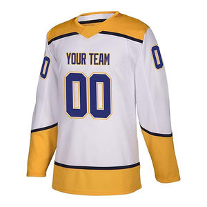 Uniforme de Hockey sur glace de haute qualité vêtements de sport manches complètes 100% Polyester léger Logo personnalisé et nom d'équipe Oem - Product Image 1