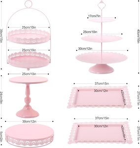 Juego de Soportes para Tartas de Metal Refinado y Ecológico con Opciones Personalizables para Bodas y Restaurantes, Ofrece Decoración de Alta Gama al Mejor Precio - Product Image 3