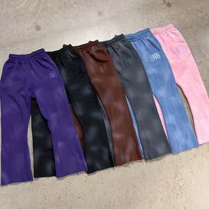 Ensemble de pantalons de survêtement baggy à capuche épais et surdimensionnés sur mesure du fabricant Survêtement respirant imprimé pour hommes avec techniques de strass - Product Image 4