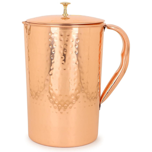 New Arrival Top Creative Design Pure Copper Hammered <b>Water</b> Drinking Container <b>Jug</b> Pitcher <b>With</b> <b>Lid</b> Brass Knob For Home Tableware - Product Image 4