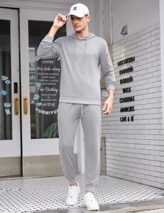 ชุดวอร์มผู้ชายผ้าไนลอนริปสตอปน้ำหนักเบา สีขาวล้วน แห้งเร็ว กันน้ำ สำหรับเล่นกีฬากลางแจ้ง มีฮู้ด เหมาะสำหรับวิ่งในฤดูหนาว - Product Image 4