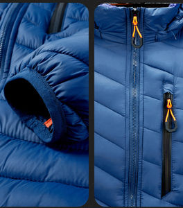 Nouvelle arrivée, veste matelassée de style urbain, col montant, saison hivernale, respirante, coupe-vent, écologique, à capuche, impression personnalisée longue - Product Image 5