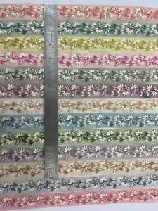 ความหรูหราแบบดั้งเดิม9 mtr. ลูกไม้ตาข่ายผีเสื้อแบบเรียบง่ายอินเดียปักสีสันสดใส3D ดอกไม้ลำดับแบบตัวเลือกแฟนซีสำหรับ - Product Image 5