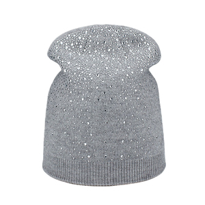 Service OEM Haute Qualité À La Mode Conception Personnalisée Bonnet Chapeaux Strass Femmes Imperméable Bonnet D'hiver Avec Image Élégante - Product Image 4