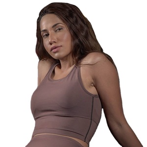 บราออกกำลังกายโยคะแบบมีโครงเสริมทรงสูง สีน้ำตาล ลายพิมพ์ Reverser - Product Image 6