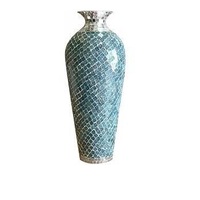 Vase à fleurs de salon de taille M en émail blanc, design Art Déco, pour la décoration de la maison et des hôtels, finition brillante et polie