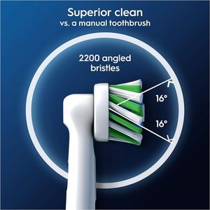 Tête de brosse à dents électrique Oral-B Pro Cross Action, poils en forme de X et angulaires pour une élimination plus profonde de la plaque dentaire, lot de 8 brosses à dents - Product Image 2